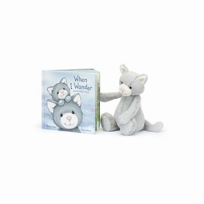 Jellycat When I Wonder and Bashful Grey Kitty Medium Australia | 165429GQI